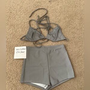 iheartraves reflective bikini shorts set